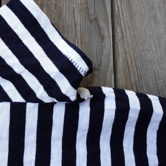 J. Crew Factory short sleeved blue & white striped t-shirt size XS - Picture 6 of 8